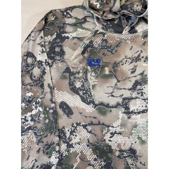 SixSite Camo Hoodie Men’s Large Spur Ranch DriRelease Wool Blend Made in USA NWT - Picture 3 of 11